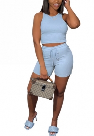 2022 Styles Women Fashion Summer INS Styles Solid Color Short Two Pieces Suit