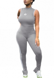 2022 Styles Women Fashion Summer INS Styles Solid Color Sleeveless Jumpsuit