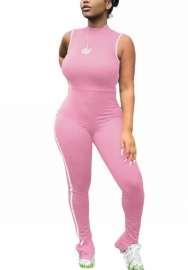 2022 Styles Women Fashion Summer INS Styles Solid Color Sleeveless Jumpsuit