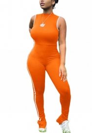 2022 Styles Women Fashion Summer INS Styles Solid Color Sleeveless Jumpsuit