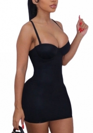 2022 Styles Women Fashion Summer INS Styles Solid Color Strap Mini Dress