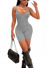 2022 Styles Women Fashion Summer INS Styles Solid Color Strap Jumpsuit Romper