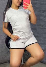 2022 Styles Women Fashion Summer INS Styles Solid Color Short Two Pieces Suit