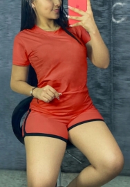 2022 Styles Women Fashion Summer INS Styles Solid Color Short Two Pieces Suit