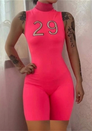 2022 Styles Women Fashion Summer INS Styles Number Sleeveless Jumpsuit