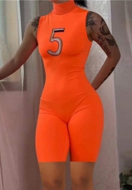 2022 Styles Women Fashion Summer INS Styles Number Sleeveless Jumpsuit