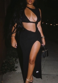 (Real Image)2022 Styles Women Fashion Summer INS Styles Cut Out Maxi Dresss