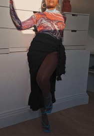 (Only Skirts)2022 Styles Women Fashion Summer INS Styles Ruffle Skirts