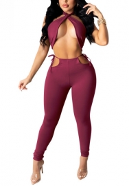 (Real Image)2022 Styles Women Sexy INS Styles Solid Color Two Piece Suit