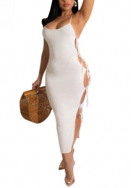 (Real Image)2022 Styles Women Sexy INS Styles Double Tie Maxi Dress