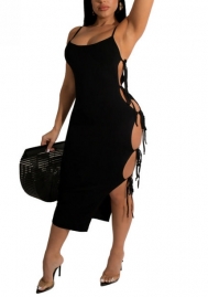 (Real Image)2022 Styles Women Sexy INS Styles Double Tie Maxi Dress