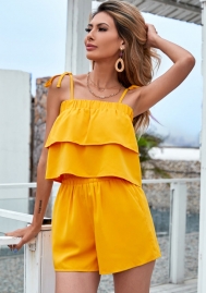 (Real Image)2022 Styles Women Sexy INS Styles Solid Color Short Two Piece Suit