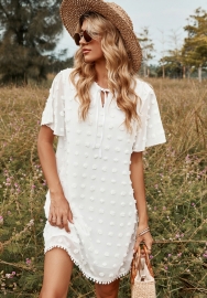 (Real Image)2022 Styles Women Sexy INS Styles Bohemian Short Sleeve Mini Dress