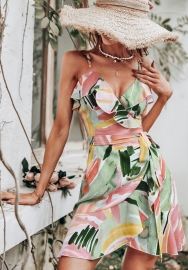 (Real Image)2022 Styles Women Sexy INS Styles Floral Bohemian Mini Dress