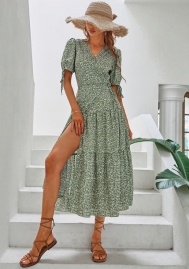 (Real Image)2022 Styles Women Sexy INS Styles Floral Bohemian Maxi Dress