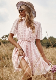 (Real Image)2022 Styles Women Sexy INS Styles Bohemian Midi Sleeve Mini Dress