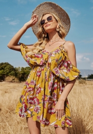 (Real Image)2022 Styles Women Sexy INS Styles Floral Bohemian Mini Dress
