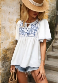 (Real Image)2022 Styles Women Sexy INS Styles Floral Bohemian Tee