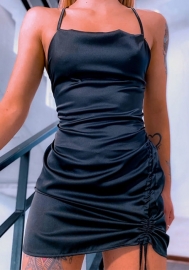 2022 Styles Women Fashion INS Styles Silk Mini Dress