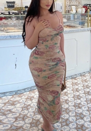 (Real Image)2022 Styles Women Fashion INS Styles Floral Bohemian Maxi Dress