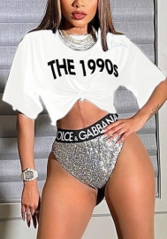 2022 Styles Women Fashion INS Styles Print Tee