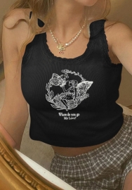 (Real Image)2022 Styles Women Fashion INS Styles Print Tank Tops