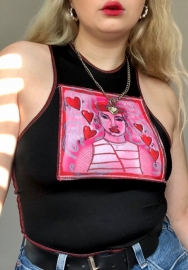 (Real Image)2022 Styles Women Fashion INS Styles Print Tank Tops