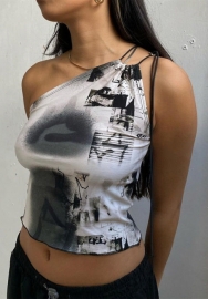 (Real Image)2022 Styles Women Fashion INS Styles Print Tank Tops