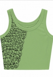 (Real Image)2022 Styles Women Fashion INS Styles Print Tank Tops