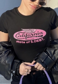 2022 Styles Women Fashion INS Styles Print Tee