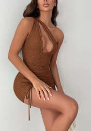 2022 Styles Women Fashion INS Styles Single Shoulder Club Dress