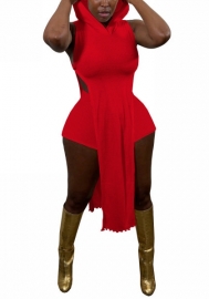 2022 Styles Women Fashion INS Styles Solid Color Rib Hoodie Short Two Piece Suit