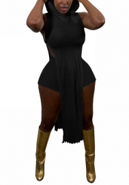 2022 Styles Women Fashion INS Styles Solid Color Rib Hoodie Short Two Piece Suit