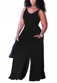 2022 Styles Women Fashion INS Styles Solid Color Loose Jumpsuit