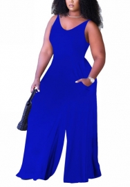 2022 Styles Women Fashion INS Styles Solid Color Loose Jumpsuit