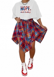 2022 Styles Women Fashion INS Styles Print Two Piece Suit Dress