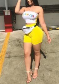 (Real Image)2022 Styles Women Fashion INS Styles Print Short Two Piece Suit