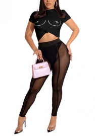 2022 Styles Women Fashion INS Styles Print Two Piece Suit