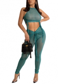 (Real Image)2022 Styles Women Fashion INS Styles Mesh Two Piece Suit