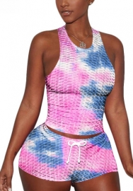 (Real Image)2022 Styles Women Fashion Summer INS Styles Print Short Two Piece Suit