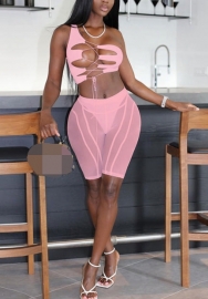 (Real Image)2022 Styles Women Sexy INS Styles Lace Up Short Two Piece Suit