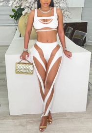 2022 Styles Women Fashion INS Styles Mesh Two Piece Suit