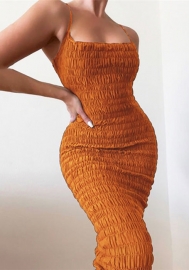 2022 Styles Women Fashion INS Styles Ruffle Solid Color Mini Dress