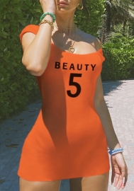 2022 Styles Women Fashion INS Styles Print Backless Club Dress