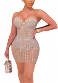 (Real Image)2022 Styles Women Sexy INS Styles Strap Sequin Mini Dress