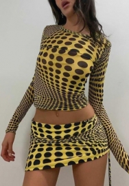 (Real Image)2022 Styles Women Sexy INS Styles Print Two Piece Suit Dress