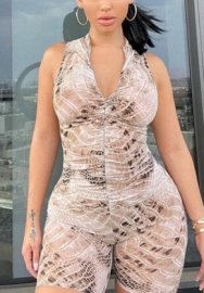 (Real Image)2022 Styles Women Sexy INS Styles Print Romper Jumpsuit