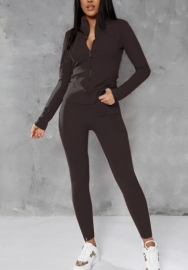 (Real Image)2022 Styles Women Sexy INS Styles Pink Front Zipper Jacket+Long Pants Two Piece Suit