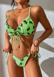 (Real Image)2022 Styles Women Fashion INS Styles Print Butterfly Bikini Set