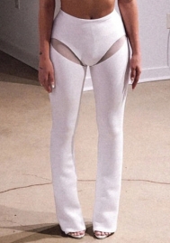 (Real Image)2022 Styles Women Fashion INS Styles Solid Color Cut Out Long Pants